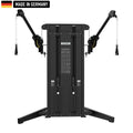 Free Arm Trainer from Titanium Strength Black Series, a professional-grade multifunctional fitness equipment featuring two adjustable arms with chain handles, compact design, and robust construction for commercial use