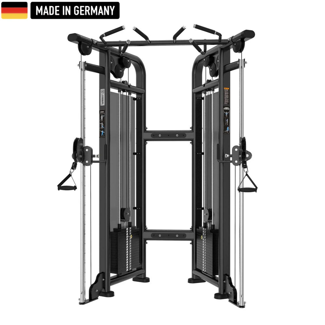 Multifunctional Fitness Cable Machine with Adjustable Pulleys and Pull-Up Bar – Made in Germany