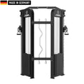 Functional Trainer Double Adjustable Pulley – Elite Series, ein professionelles Fitnessgerät mit robustem Design, verstellbaren Kabeln und Made in Germany Label.