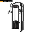 Functional Trainer Double Adjustable Pulley – Elite Series, ein professionelles Fitnessgerät mit robustem Design, verstellbaren Kabeln und Made in Germany Label.