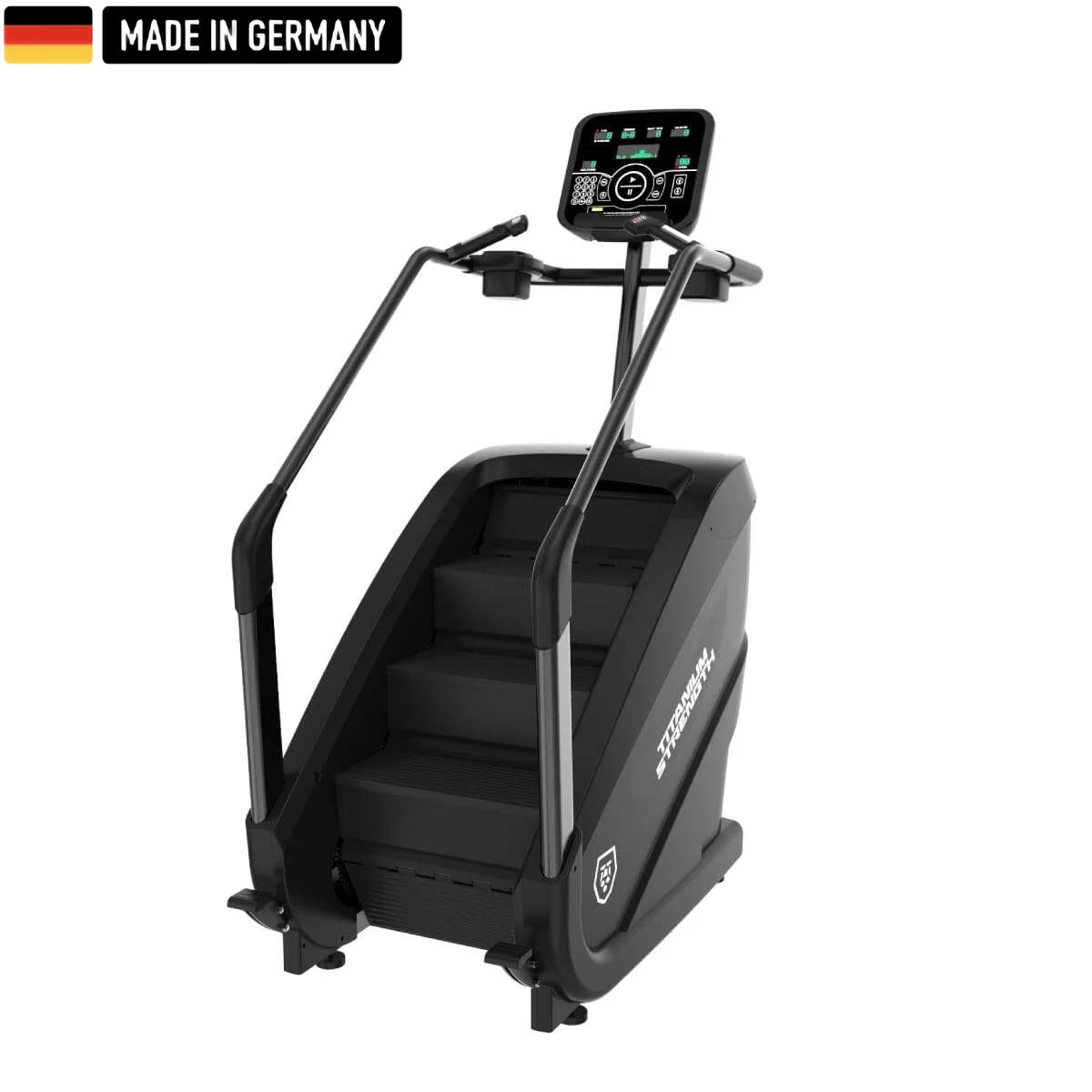 Titanium Strength ProClimber Stair Climber – Professionelles Fitnessgerät mit robustem Design, LED-Display und Made in Germany Label