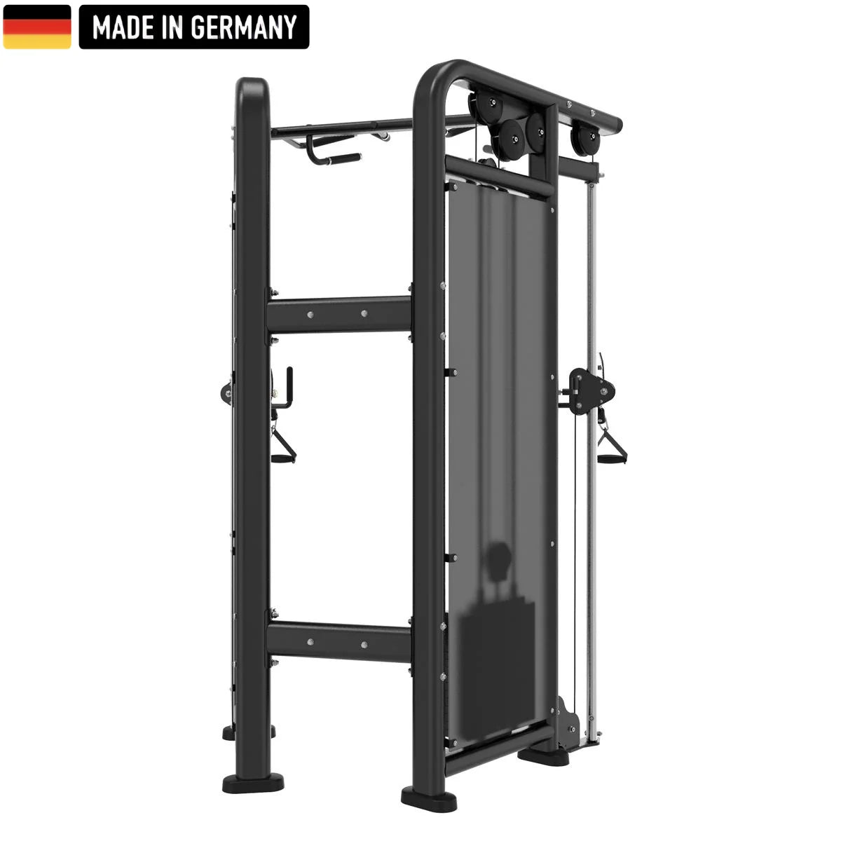 Multifunctional Fitness Cable Machine with Adjustable Pulleys and Pull-Up Bar – Made in Germany