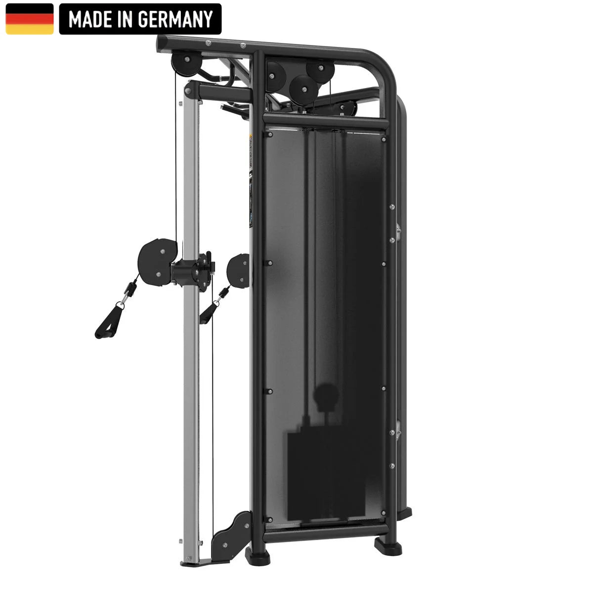 Multifunctional Fitness Cable Machine with Adjustable Pulleys and Pull-Up Bar – Made in Germany