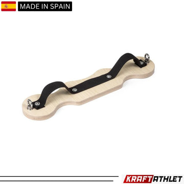 "Elina Pilates Airplane Board – solid wood accessory with nylon straps for enhanced stability during Pilates exercises."

