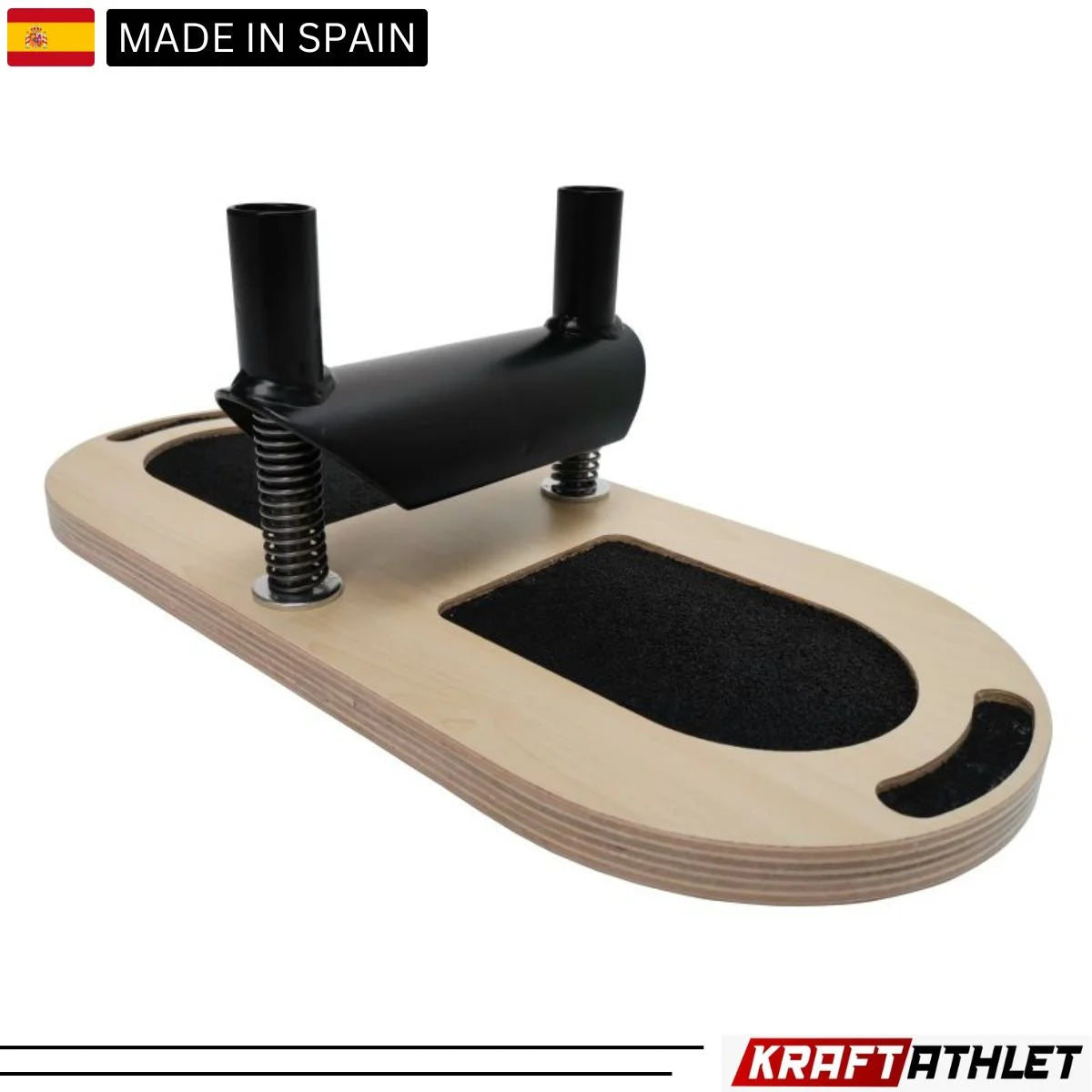 "Elina Pilates Foot Corrector – wooden base with spring-loaded bar designed for foot strengthening and balance exercises."

