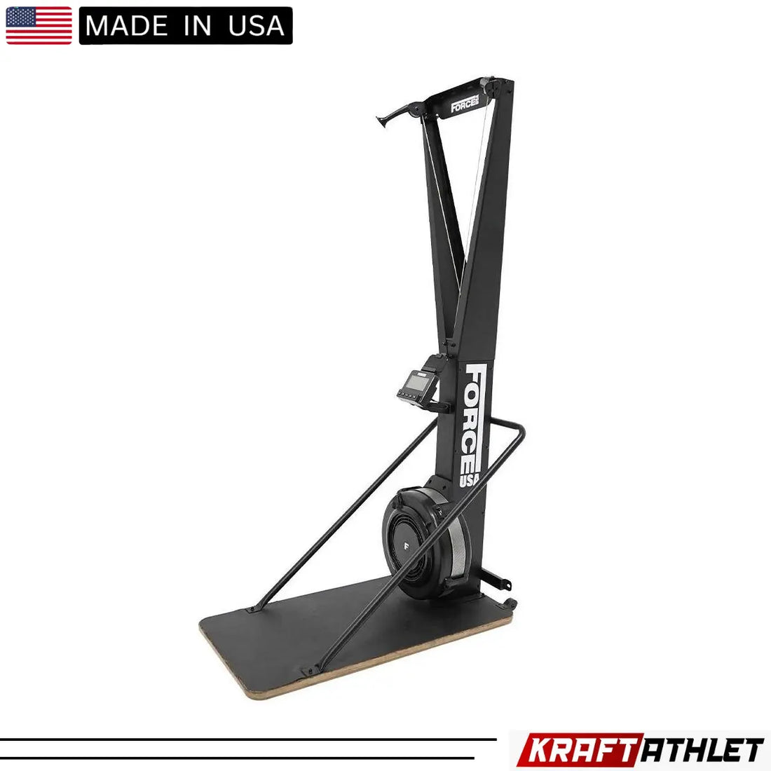 Force USA Commercial Ski Trainer with ergonomic handles and performance monitor