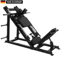 Professionelle Beinpresse aus der Elite-Serie von Titanium Strength, robustes und ergonomisches Design, ideal für hochintensives Training. Hergestellt in Deutschland