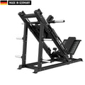 Professionelle Beinpresse aus der Elite-Serie von Titanium Strength, robustes und ergonomisches Design, ideal für hochintensives Training. Hergestellt in Deutschland