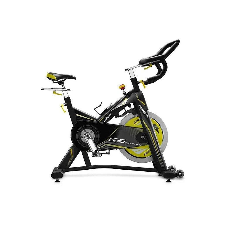 Horizon GR6 Indoor-Bike mit 16-kg-Schwungrad, verstellbarem Sitz und Lenker, ideal für individuelles Cardiotraining Zuhause oder im Fitnessstudio.