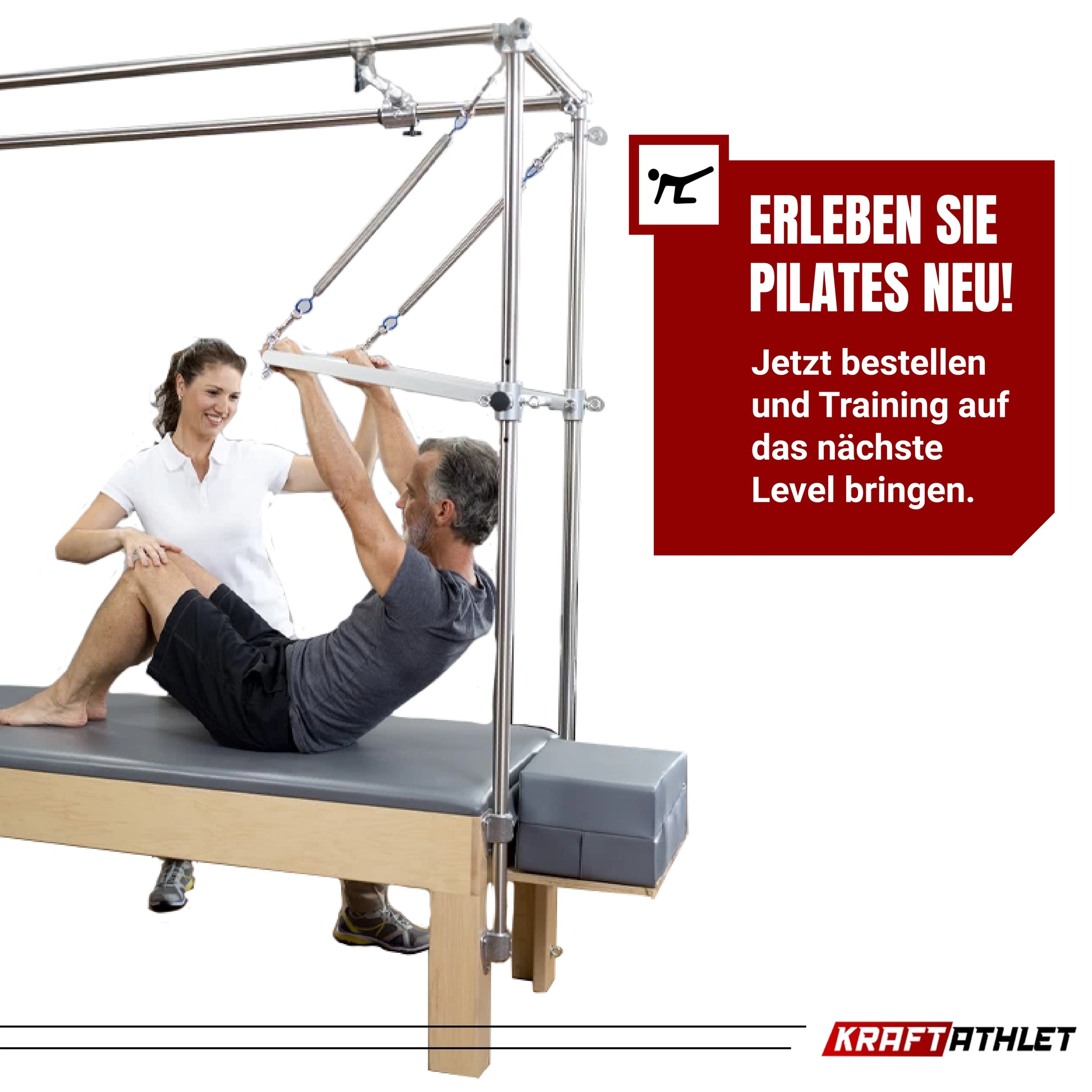 "Elina Pilates Cadillac Reformer Premium – Multifunktionales Pilates-Gerät"
"Premium Pilates Reformer mit Cadillac für Ganzkörpertraining"
"Hochwertiger Cadillac Reformer aus Holz und Edelstahl"
"Pilatesgerät mit verstellbaren Komponenten und Zubehör"
"Elina Pilates Reformer mit komfortabler Polsterung"
"Professionelles Pilates-Trainingsgerät für Studio und Zuhause"
"Cadillac Reformer mit Push-Through-Bar und Roll-Down-Bar"
"Robuster und vielseitiger Pilates-Reformer für Anfänger und Profis"