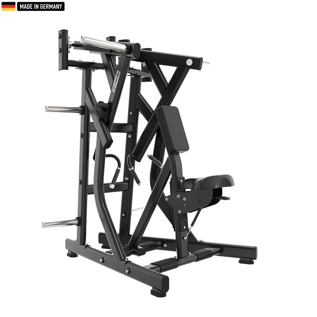 Titanium Strength Iso-Lateral Low Row Machine with plate-loaded design for effective back muscle training