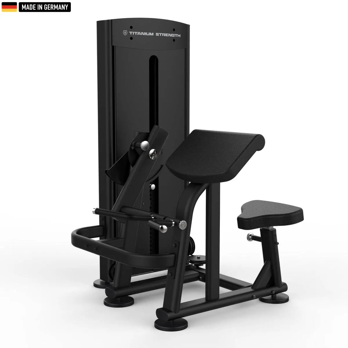 "Titanium Strength Dual Biceps Curl & Triceps Extension Machine BS-S10 for complete arm training."
