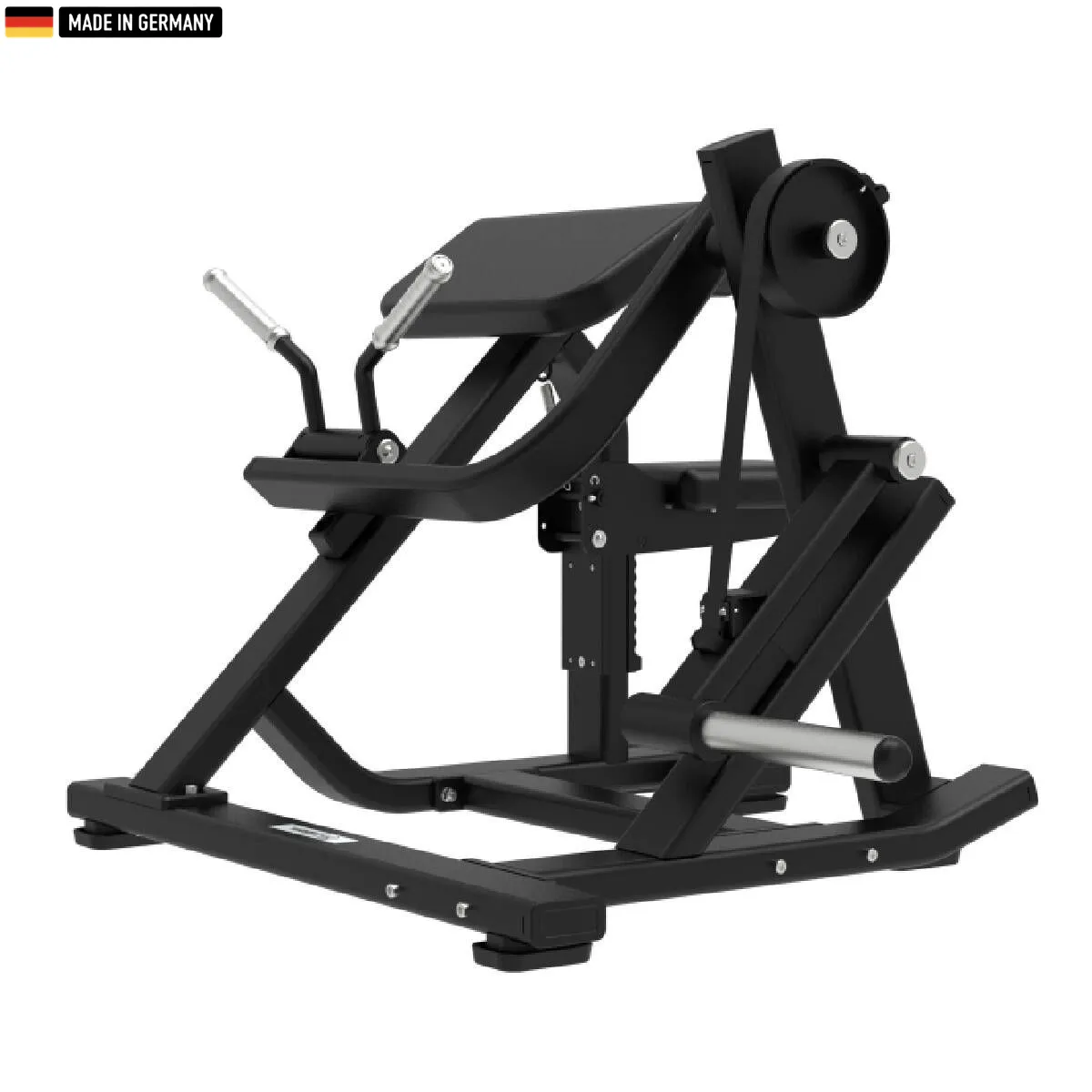 "Titanium Strength Elite Series Plate-Loaded Bicep Curl Machine for effective arm training."

