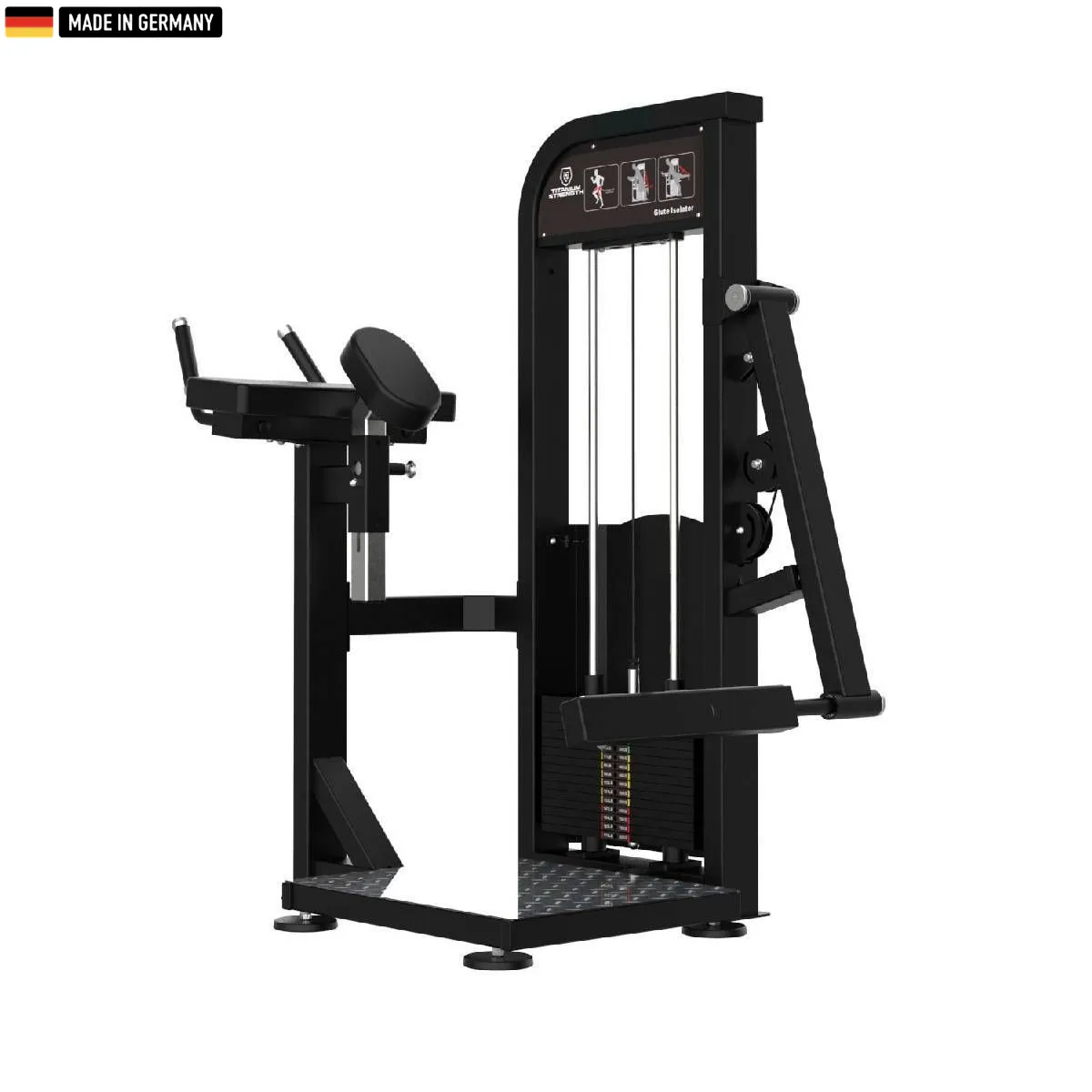 Titanium Strength Selectorized Gluteus Machine – Premium gym equipment for effective glute and leg workouts.

