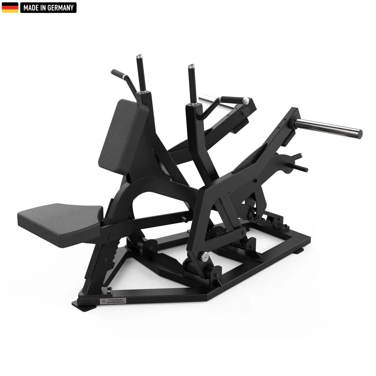 Titanium Strength Multi-Grip Iso-Lateral Row Machine with ergonomic handles for a dynamic back workout