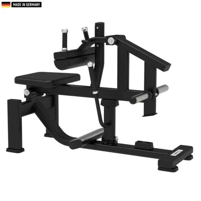 "Titanium Strength Elite Series Seated Calf Raise Machine – premium gym equipment for lower leg workouts."

