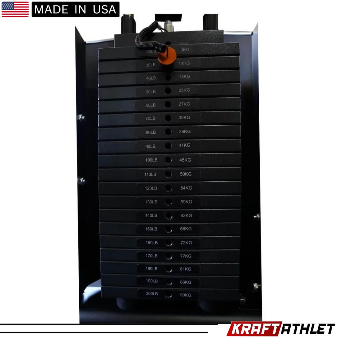 Force USA Functional Trainer with 30 kg additional weight installed per side, ready for more intensive training sessions.
