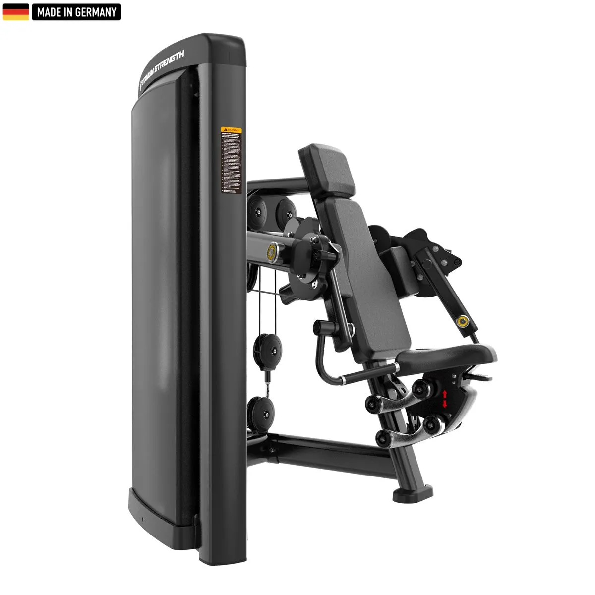 "Genesis Series Selectorized Unilateral Biceps Curl Machine for targeted arm training."

