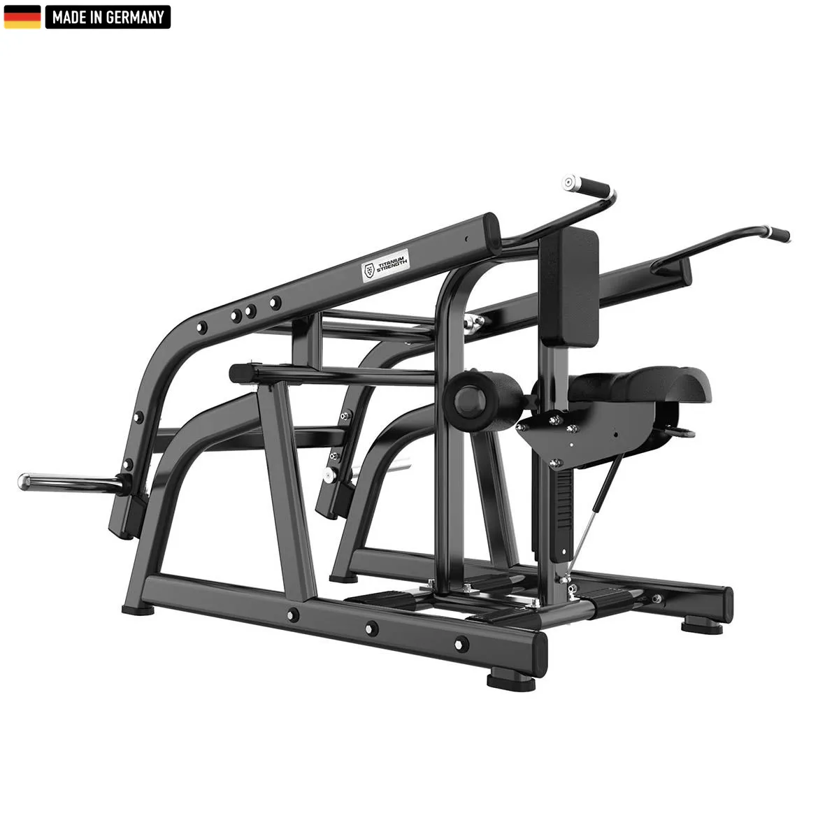 "Titanium Strength Seated Dip Machine for powerful triceps and chest workouts."

