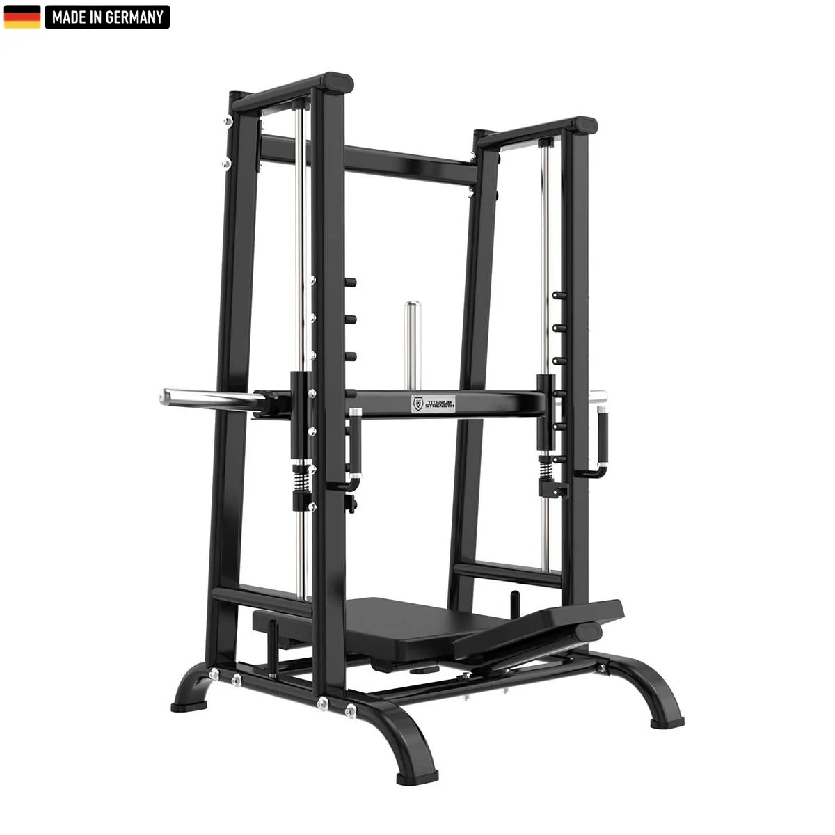 Titanium Strength Vertical 90° Leg Press – Heavy-duty gym machine for intense leg workouts.

