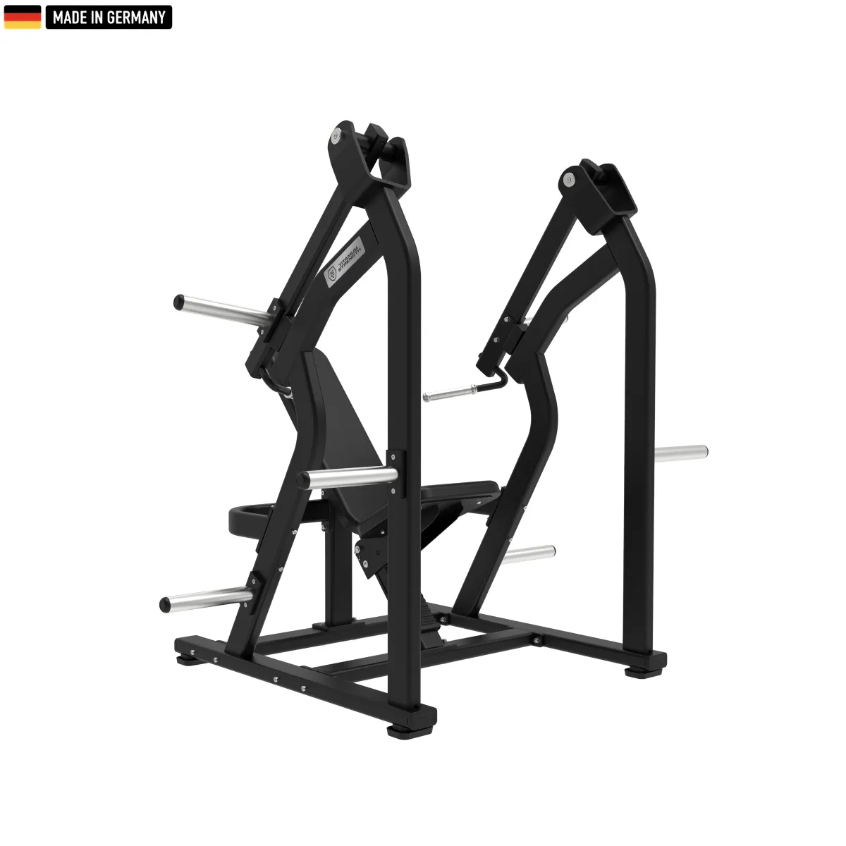 "Titanium Strength Elite Series Iso-Lateral Shoulder Press for upper body strength training."
