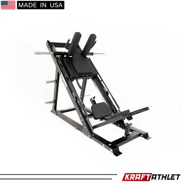 Force USA Ultimate V2 Leg Press Hack Squat Combo showcasing leg press, hack squat, reverse hack squat, and calf raise functionalities.
