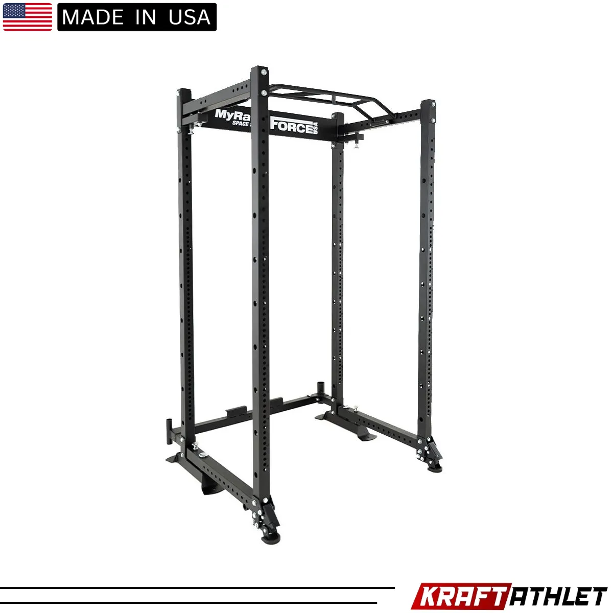 Force USA MyRack SpaceSaver Foldable V2 – zusammenklappbarer Power Cage mit anpassbaren Optionen.

