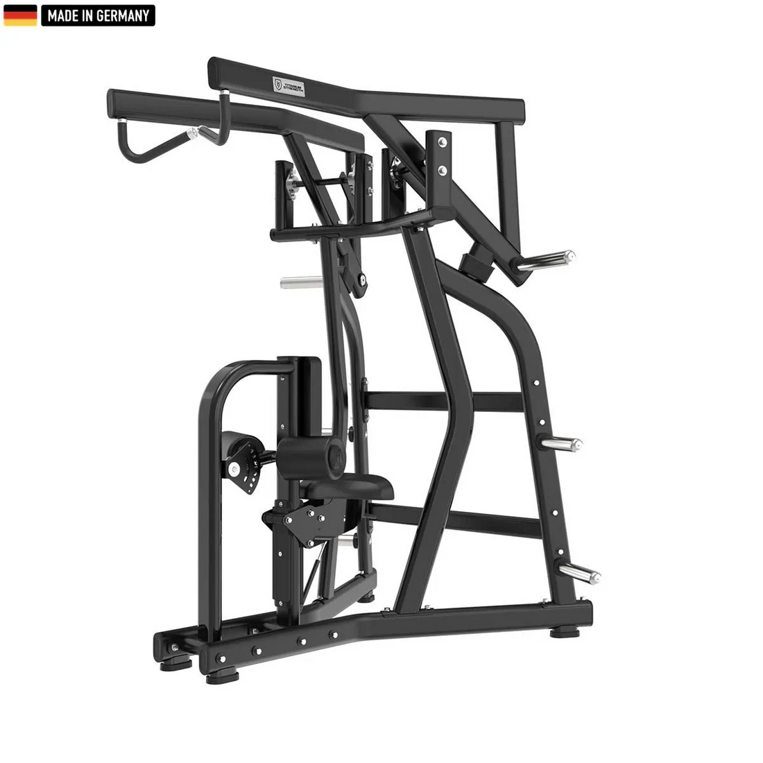 Titanium Strength Iso-Lateral Rowing Lat Pulldown machine with plate-loaded resistance for advanced back training