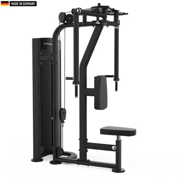 Titanium Strength Black Series Pec Fly and Rear Delt machine in a gym setting, showcasing its professional design and durable build.