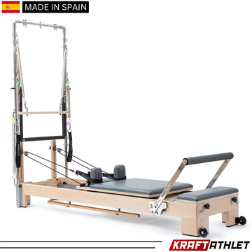 "Elina Pilates Wooden Lignum Reformer with Tower – High-quality Pilates equipment for professional and home use."

