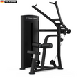 Elite Series Titanium Strength Black Series Lat Pulldown Machine in a modern gym setting