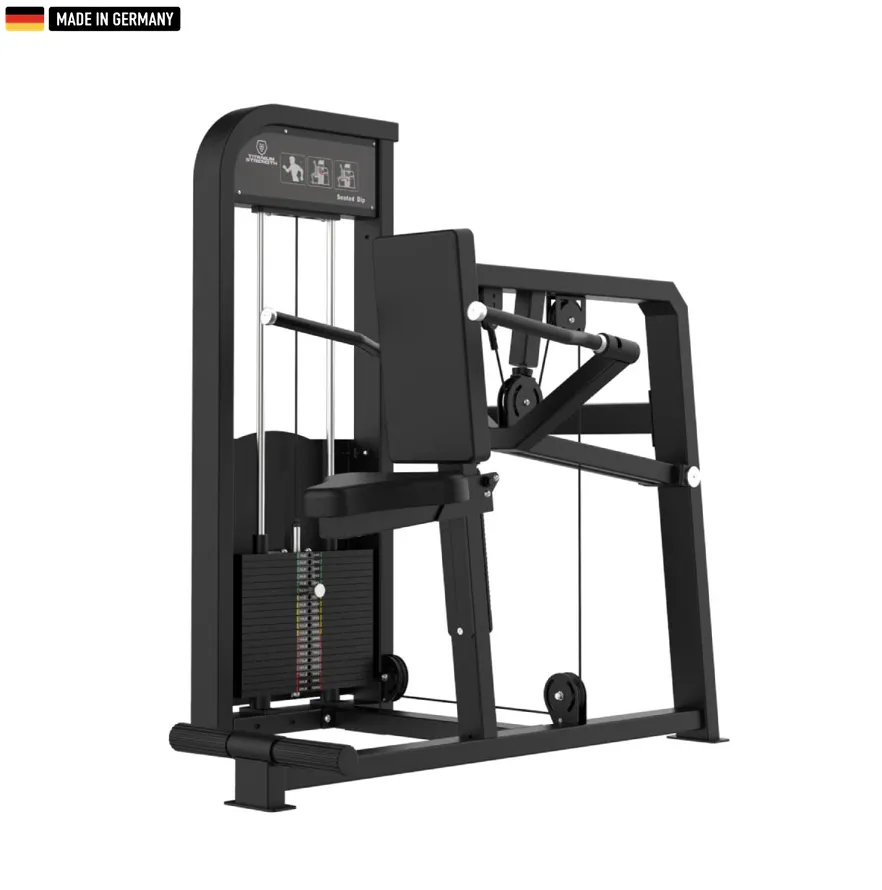 "Titanium Strength Selectorized Triceps Dips Machine for effective arm workouts."
