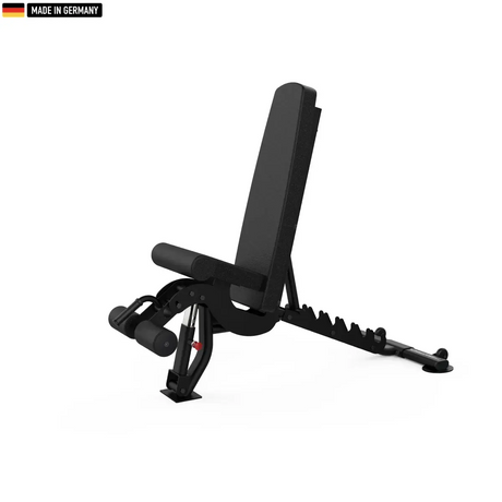 "Titanium Strength Black Series Adjustable Bench for professional strength training."

