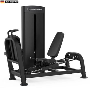 "Titanium Strength Selectorized Horizontal Leg Press Machine – premium lower body strength training equipment."

