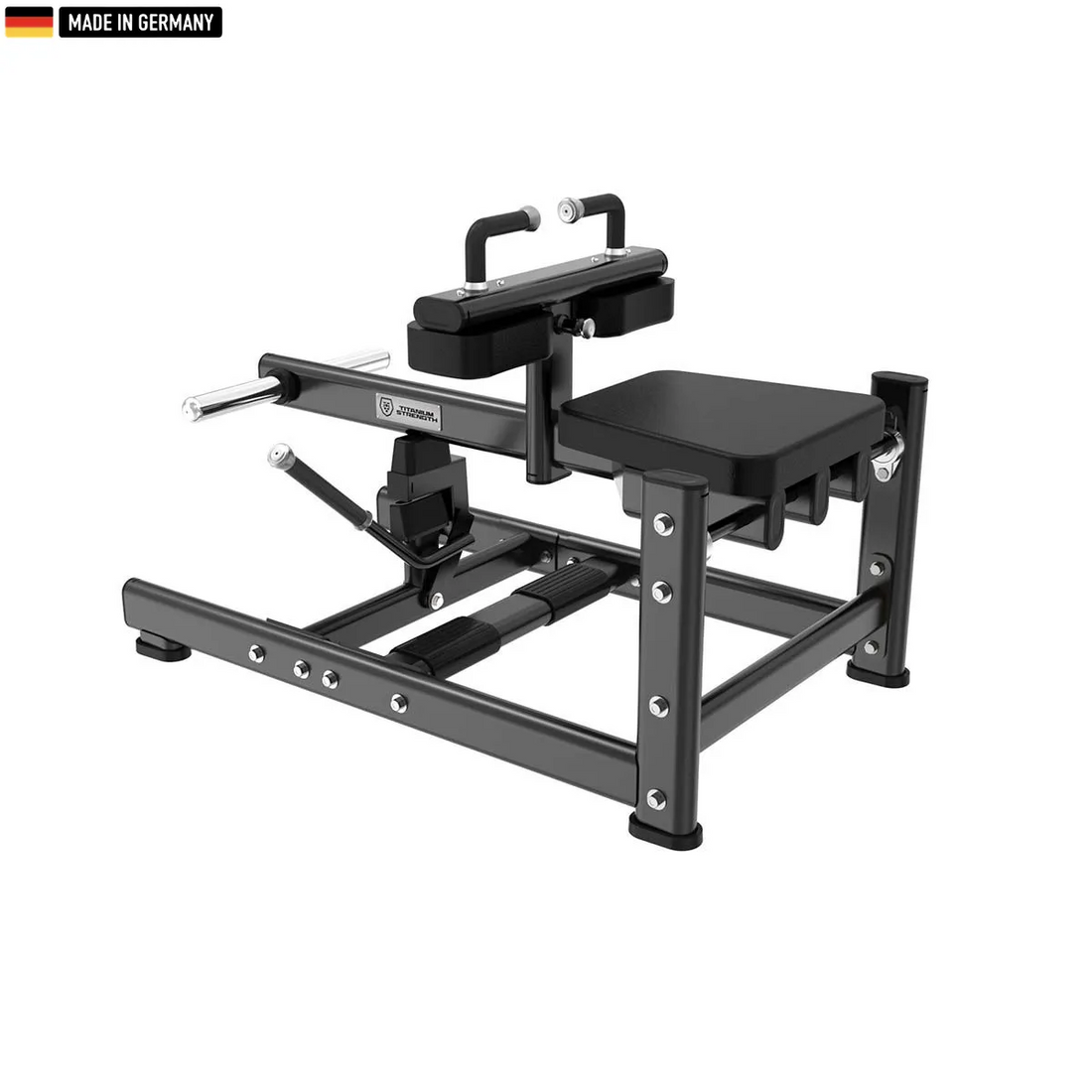 Titanium Strength Seated Calf Machine – Premium gym equipment for lower leg muscle training and calf raises.

