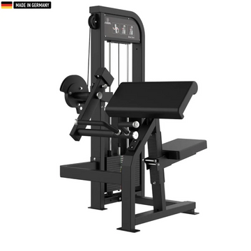 "Titanium Strength Selectorized Biceps Curl Machine for isolated arm workouts."
