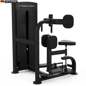 Elite Series Titanium Strength Black Series Torso Rotation Machine in a modern gym setting