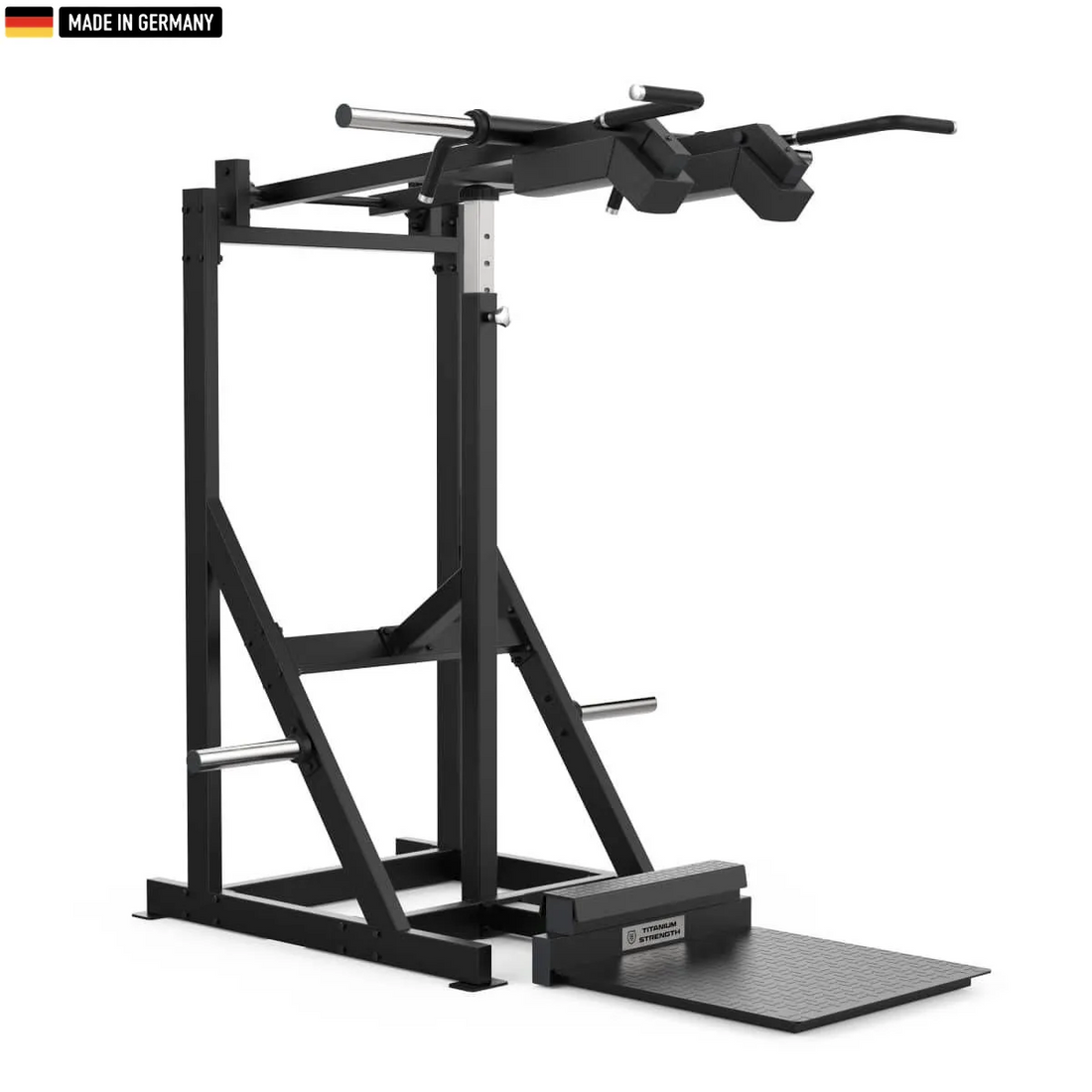 Titanium Strength Viking Press & Standing Calf Raise – Heavy-duty gym equipment for full-body strength training.

