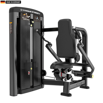 "Genesis Series Selectorized Triceps Dips Machine for targeted arm and upper body training."

