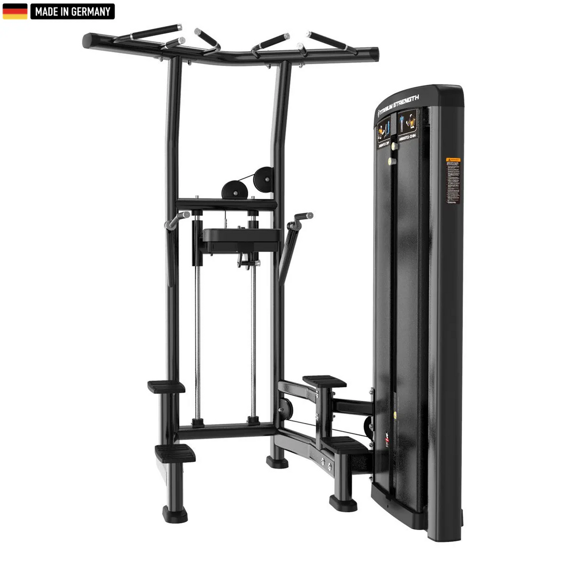 Genesis Series Pull-Up Dip Machine from Titanium Strength in a professional gym setting.