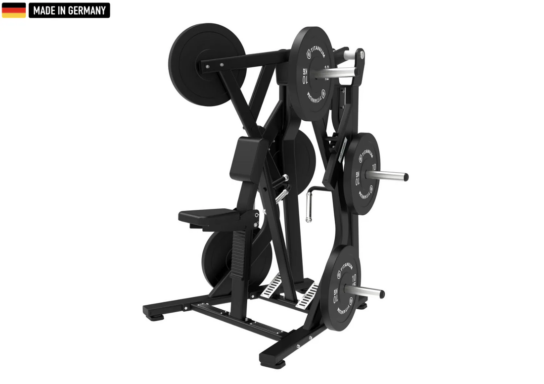 Elite Series Low Row machine by Titanium Strength, featuring adjustable settings and sturdy construction