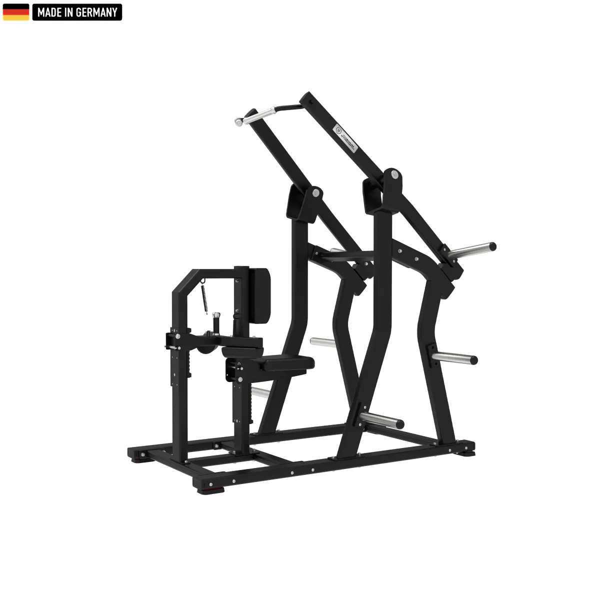 Elite Series Isolateral Lat Pulldown machine by Titanium Strength in a modern gym environment