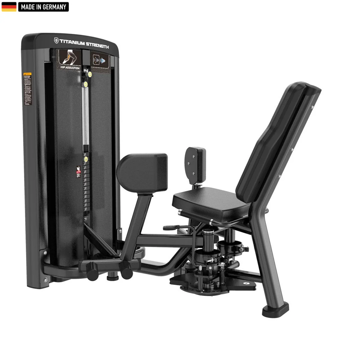 "Titanium Strength Genesis Series Selectorized Adductor Machine – premium gym equipment for inner thigh workouts."

