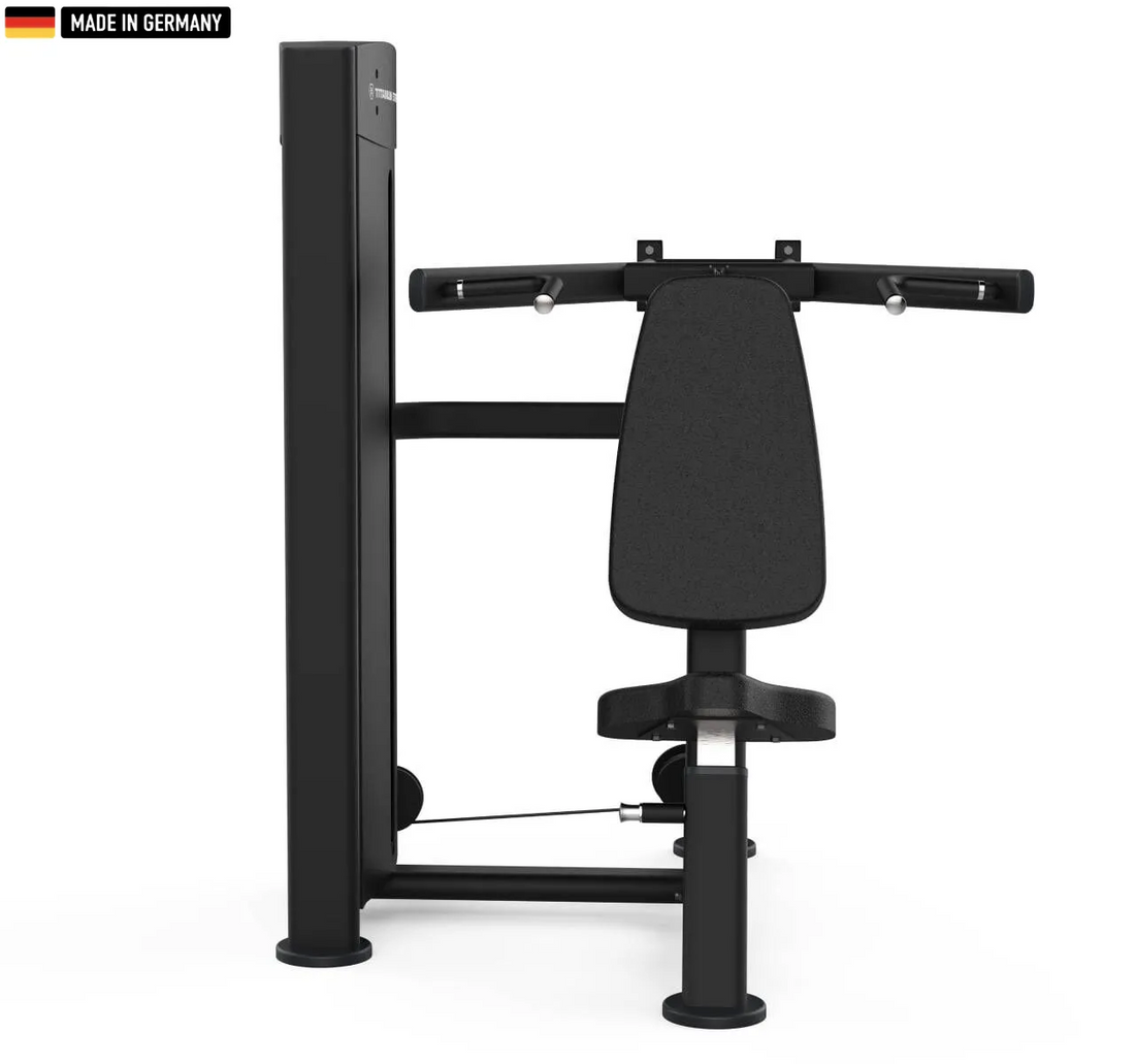 Titanium Strength Black Series Shoulder Press Machine for upper body strength training