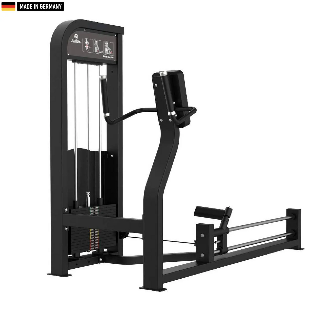 Titanium Strength Selectorized Kick Machine – High-performance gym equipment for powerful leg workouts.

