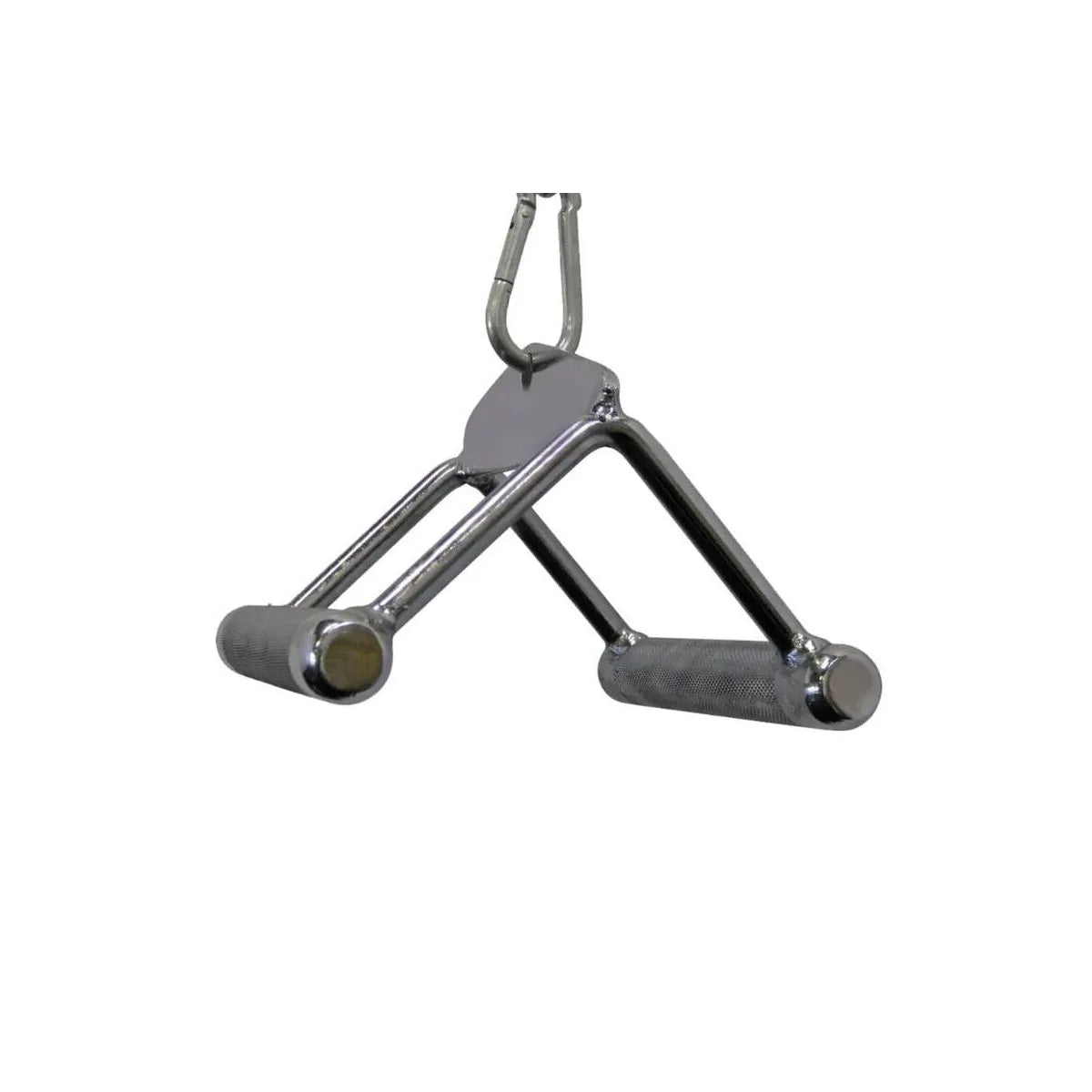 Force USA Close Grip Triangle – robust cable pull handle with contoured chrome handles for effective strength training.
