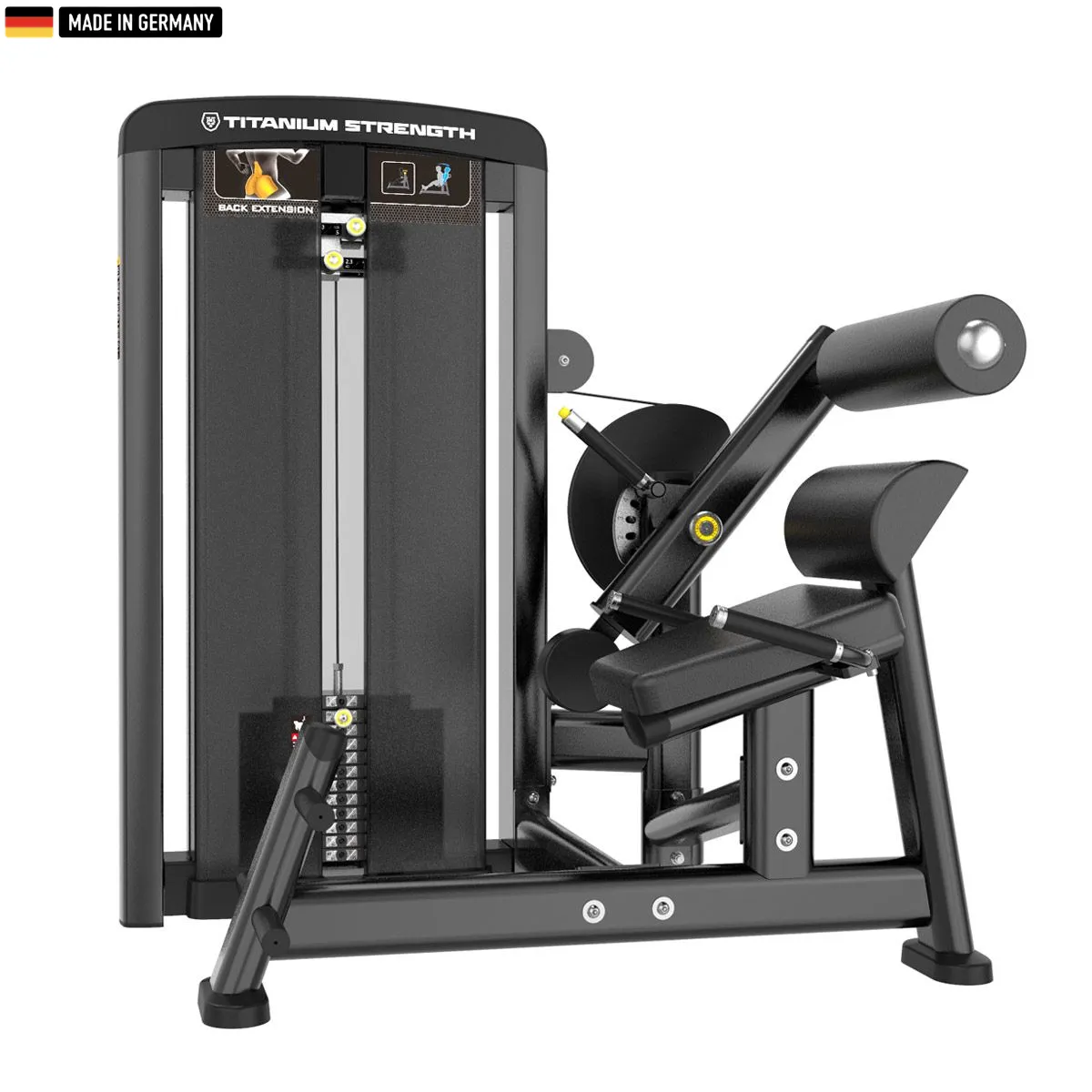 Genesis Series Ruckenstreckung machine from Titanium Strength in a professional fitness environment.