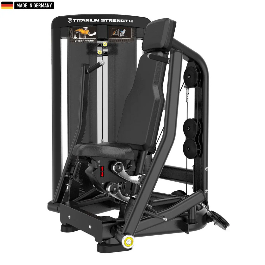 Titanium Strength Genesis Series Vertical Chest Press Machine with ergonomic design