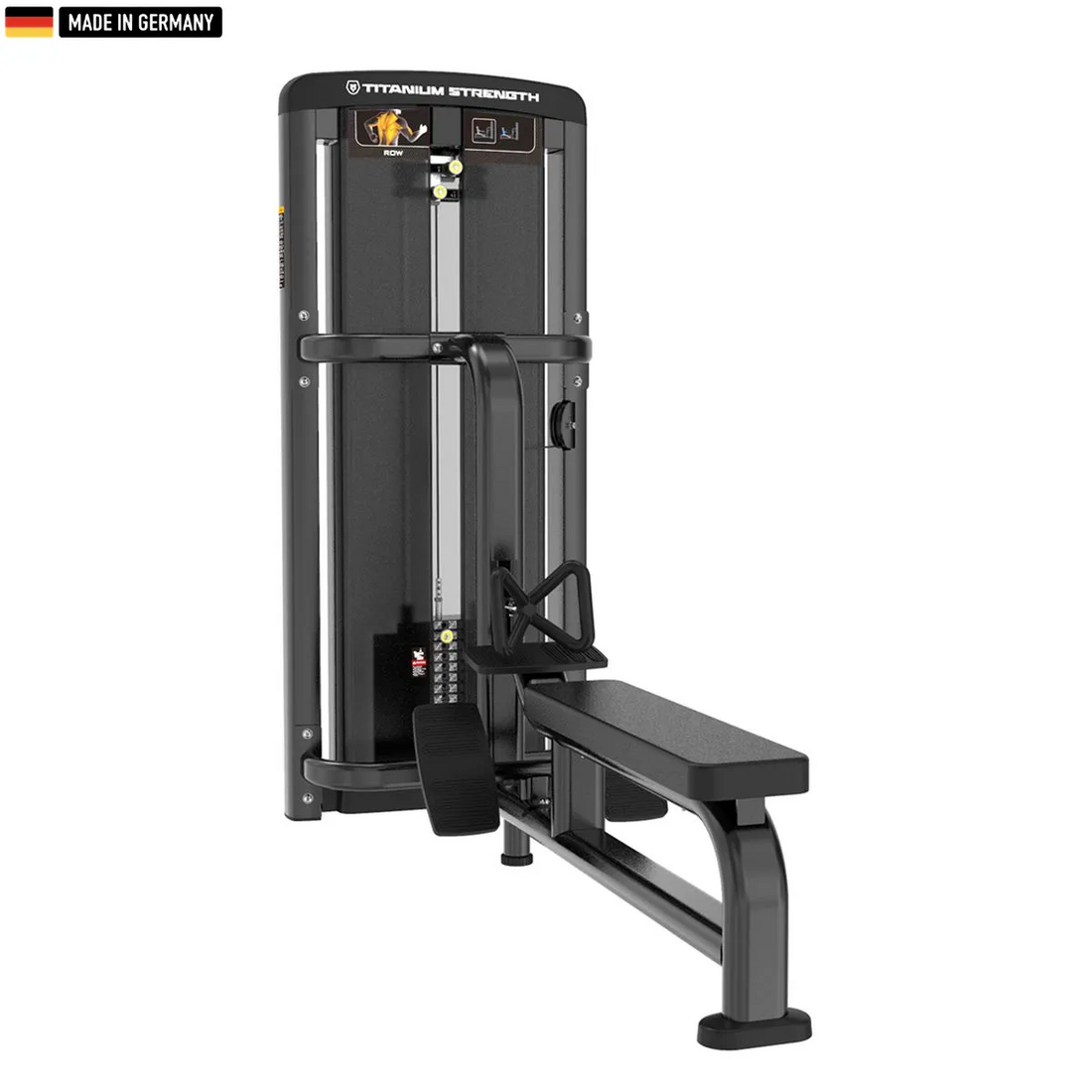 Genesis Series Ruderzugmaschine by Titanium Strength in a professional gym setting