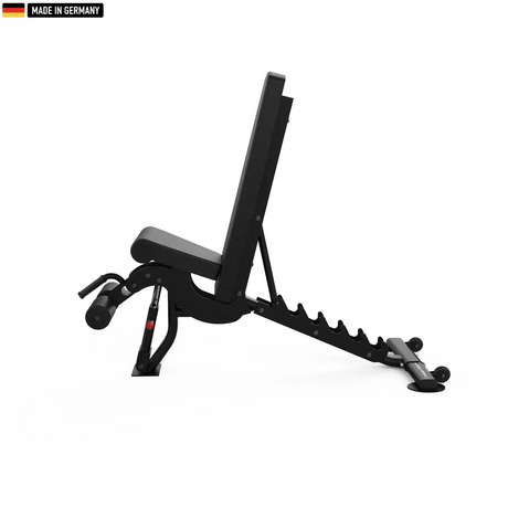 "Titanium Strength Black Series Adjustable Bench for professional strength training."

